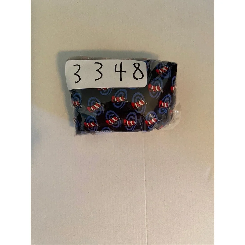 Vintage 1996 Dr Seuss Cat in the Hat Esprit de Corp Silk Tie Navy Blue Red 3348
